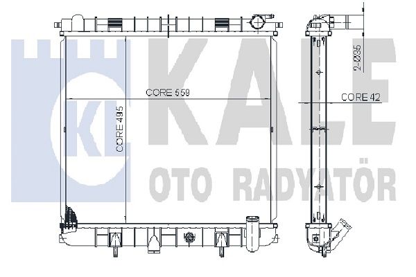 KALE OTO RADYATÖR Радиатор, охлаждение двигателя 350300